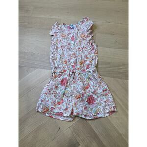 Tartine Et Chocolate - Orange Floral Romper - 3A